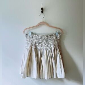 Madewell Smocked Pull-On Mini Skirt in Stripe